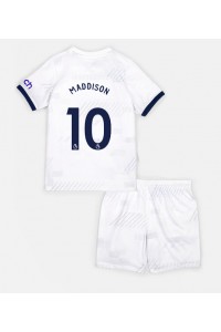 Tottenham Hotspur James Maddison #10 Jalkapallovaatteet Lasten Kotipeliasu 2023-24 Lyhythihainen (+ Lyhyet housut)